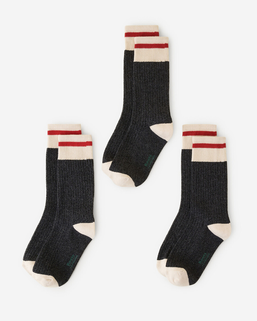 3er-pack kinder-baumwoll-kabinensocken
