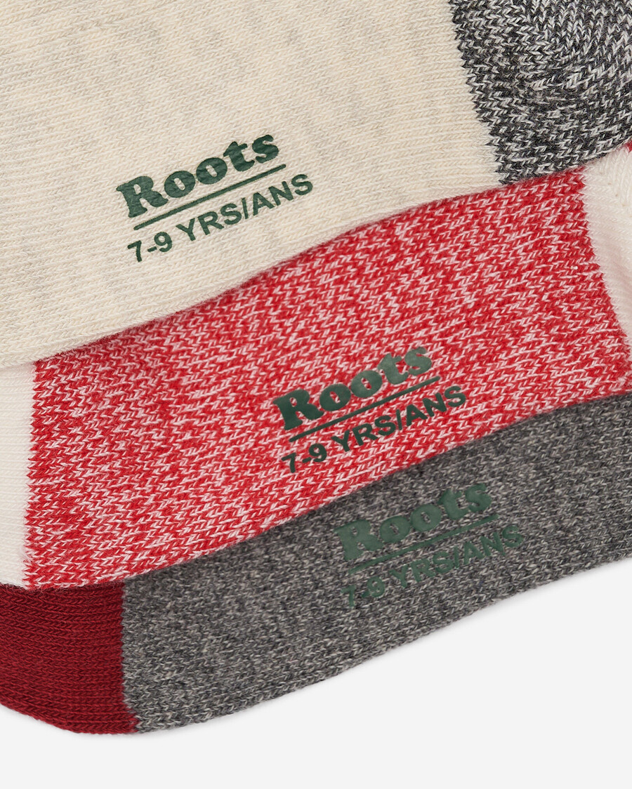 kinder-socken mit ahorn-motiv 3er-pack