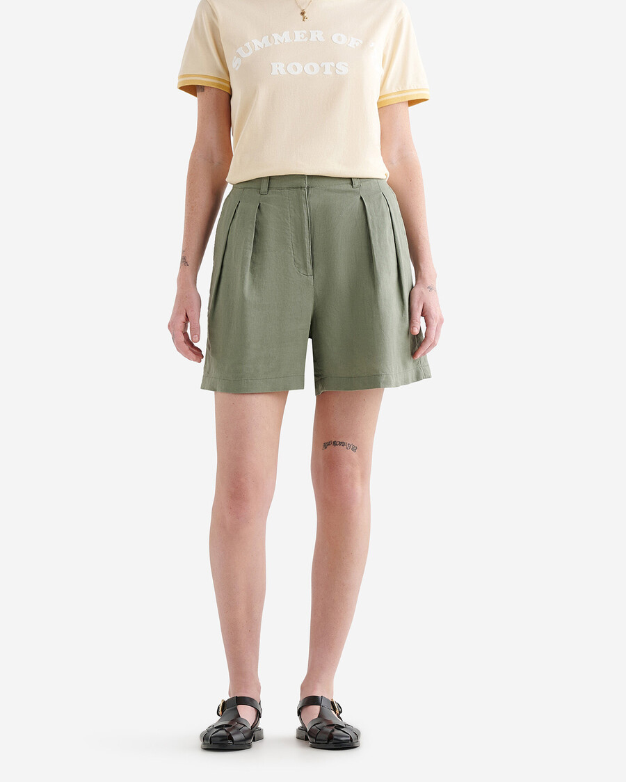 leinen-plissee-shorts 35 zoll
