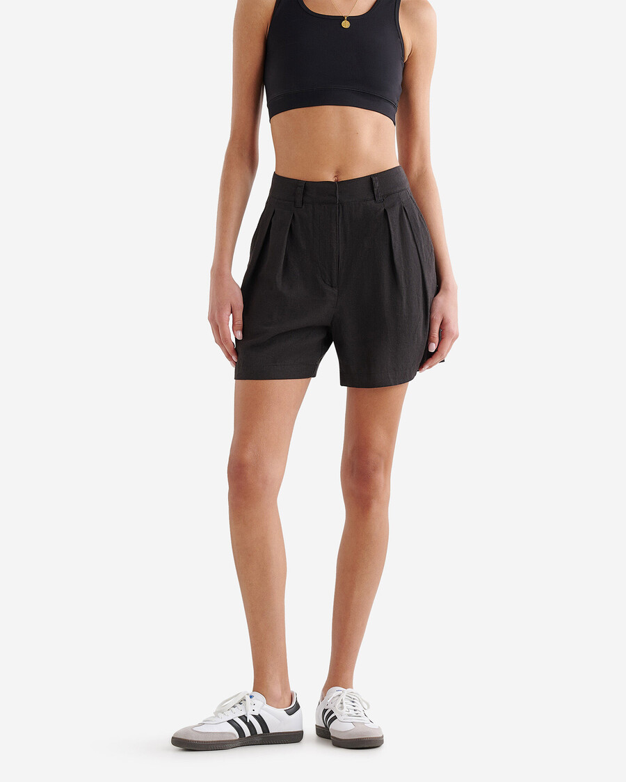 leinen-plissee-shorts 35 zoll
