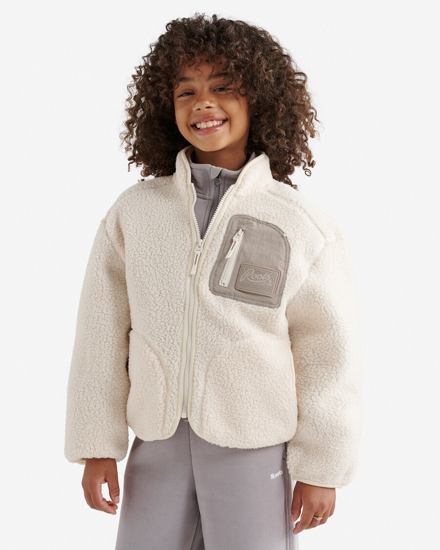 alta kinder-fleecejacke aus shearling