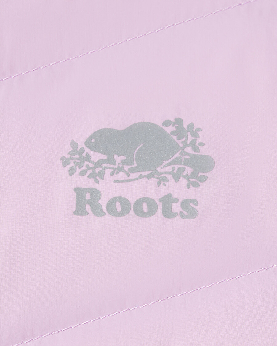 roots daunen-packbare jacke für kinder