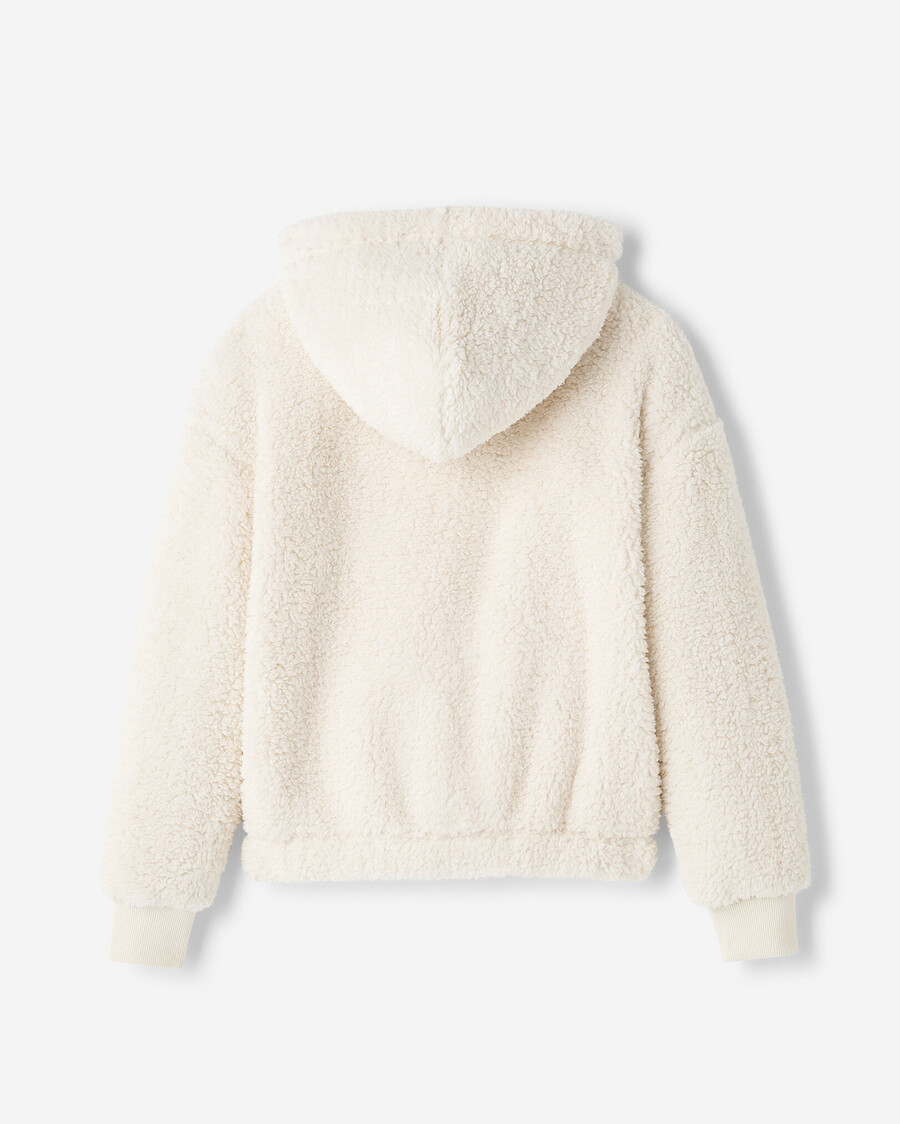 creekside kinder-fleece-kapuzenjacke mit durchgehendem reißverschluss und lammfellfutter