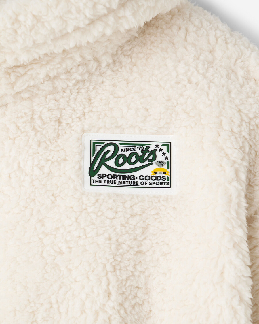creekside kinder-fleece-kapuzenjacke mit durchgehendem reißverschluss und lammfellfutter