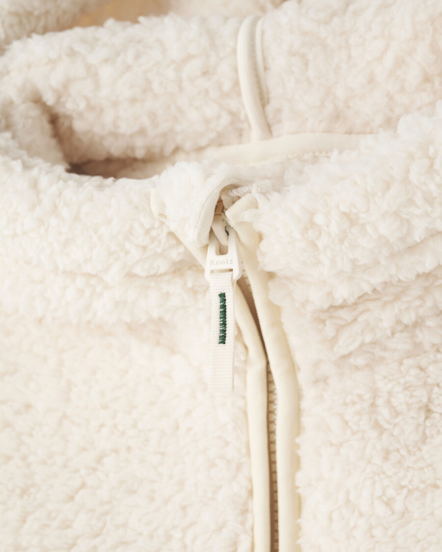 creekside kinder-fleece-kapuzenjacke mit durchgehendem reißverschluss und lammfellfutter