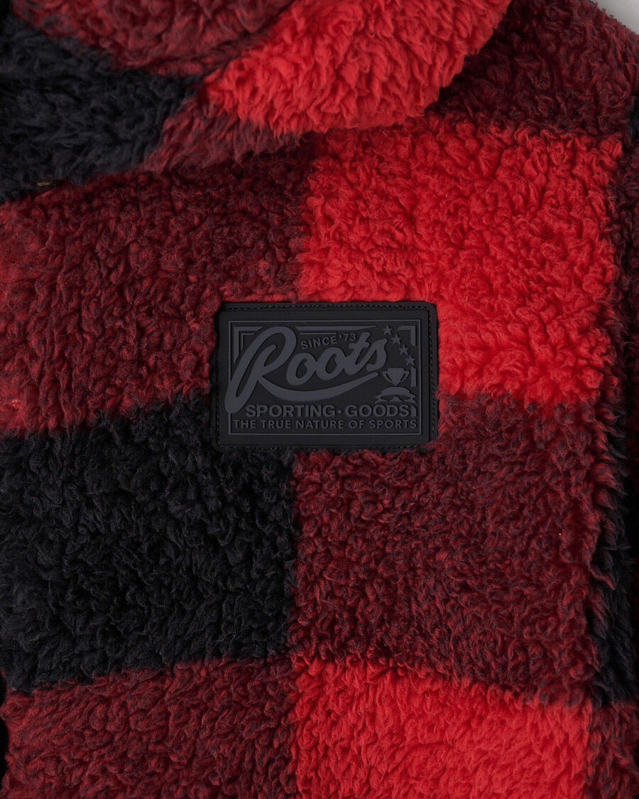 creekside kinder-fleece-kapuzenjacke mit durchgehendem reißverschluss und lammfellfutter