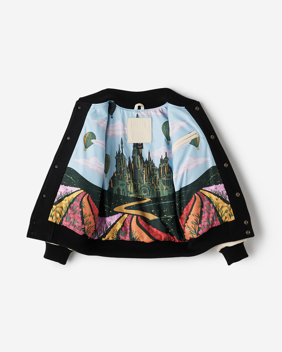 roots x wicked varsity-jacke für kinder