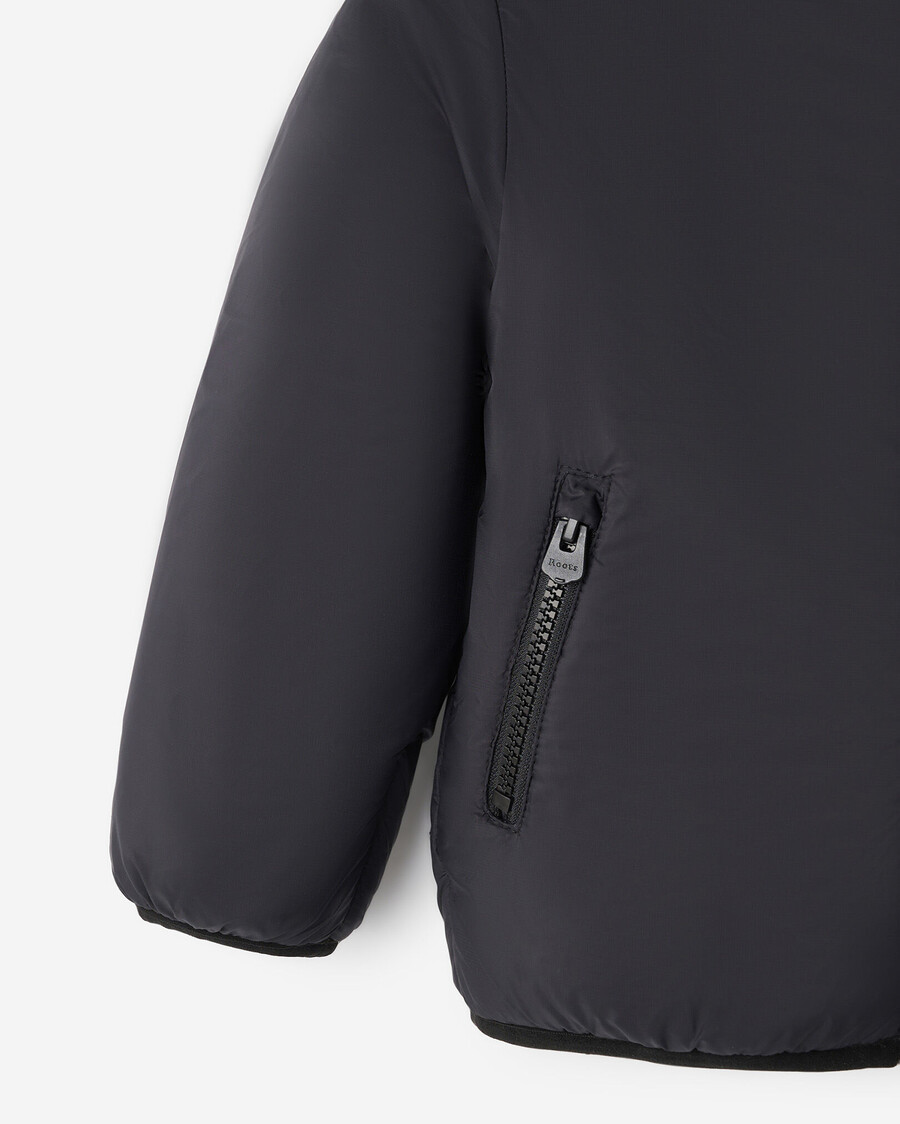 wendbare lammfell-fleecejacke für kleinkinder