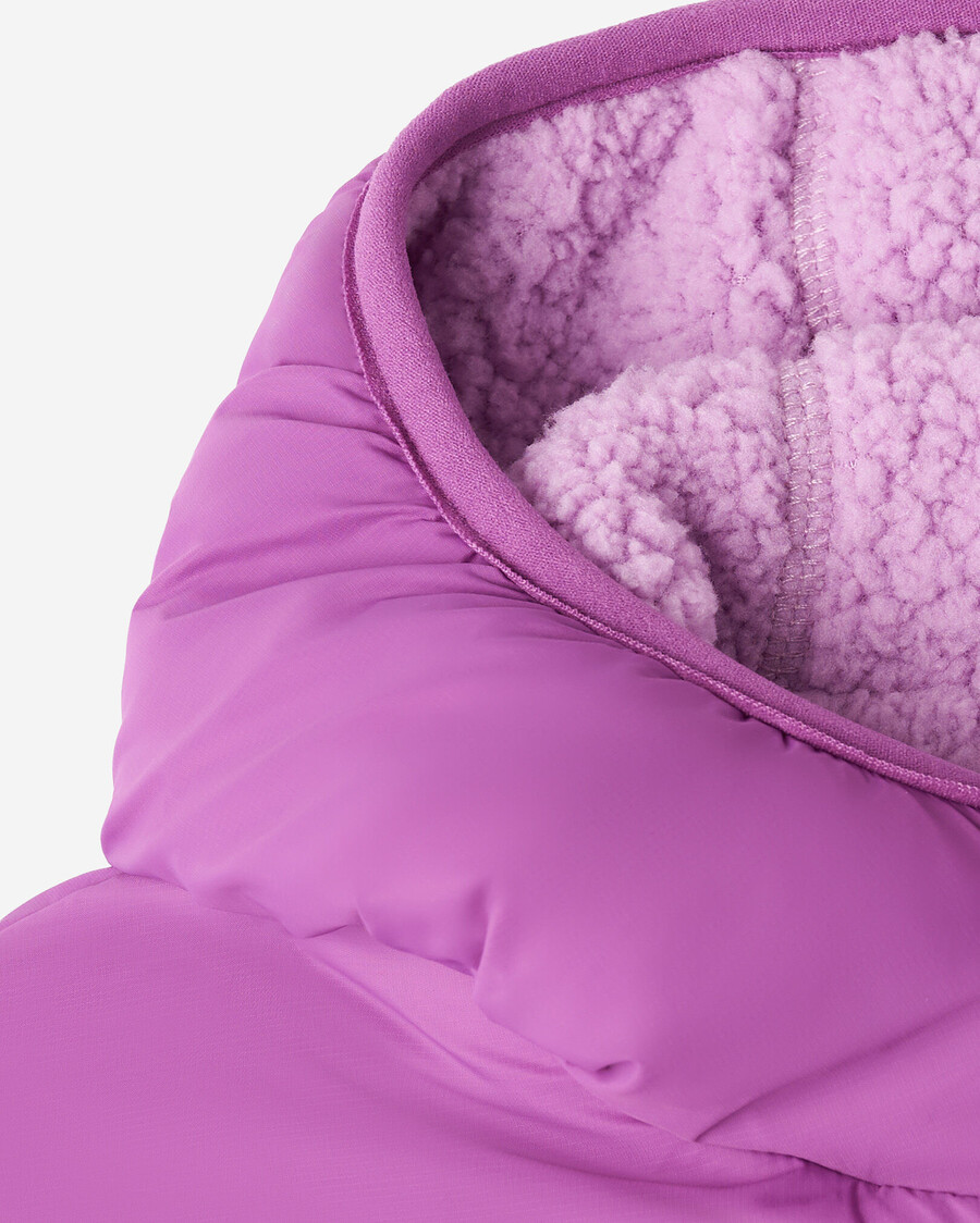 wendbare lammfell-fleecejacke für kleinkinder