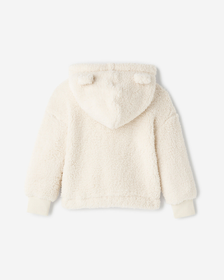 creekside shearling fleece-kapuzenjacke für kleinkinder mit durchgehendem reißverschluss