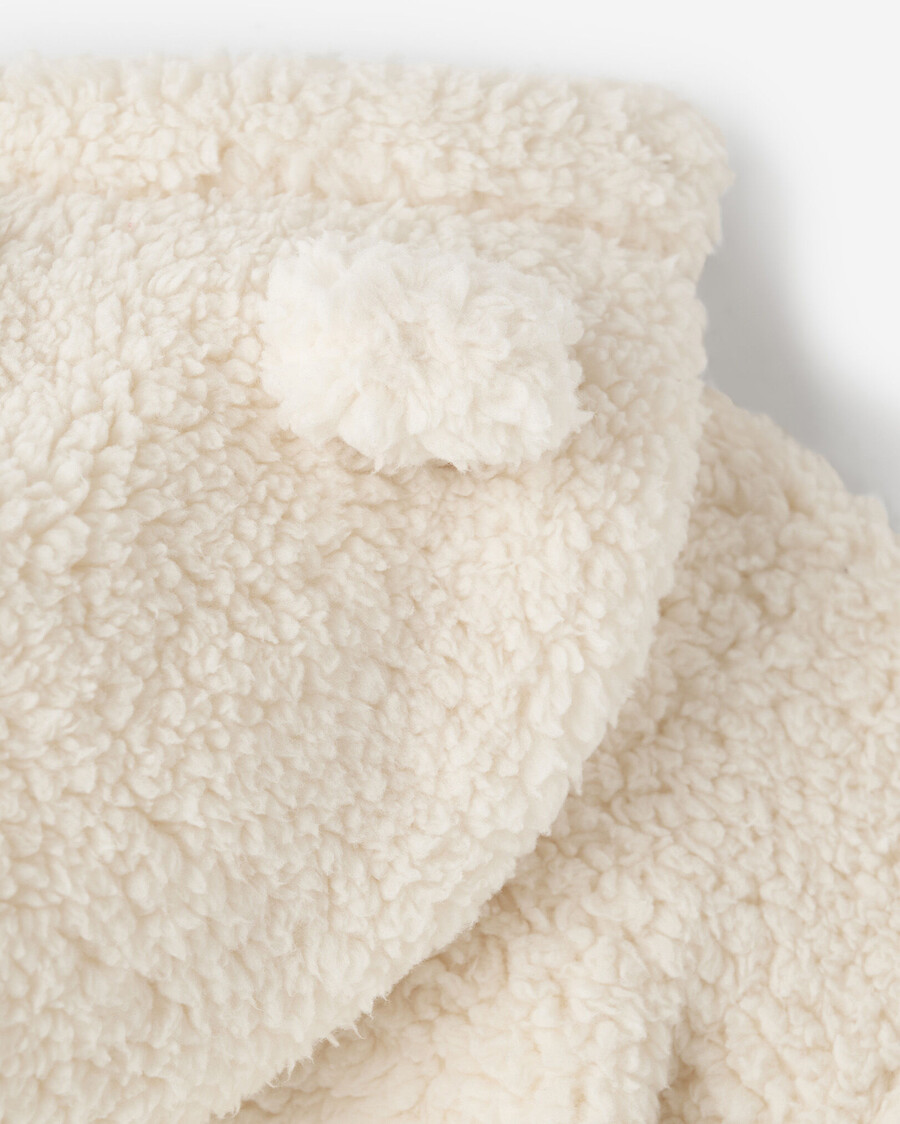 creekside shearling fleece-kapuzenjacke für kleinkinder mit durchgehendem reißverschluss
