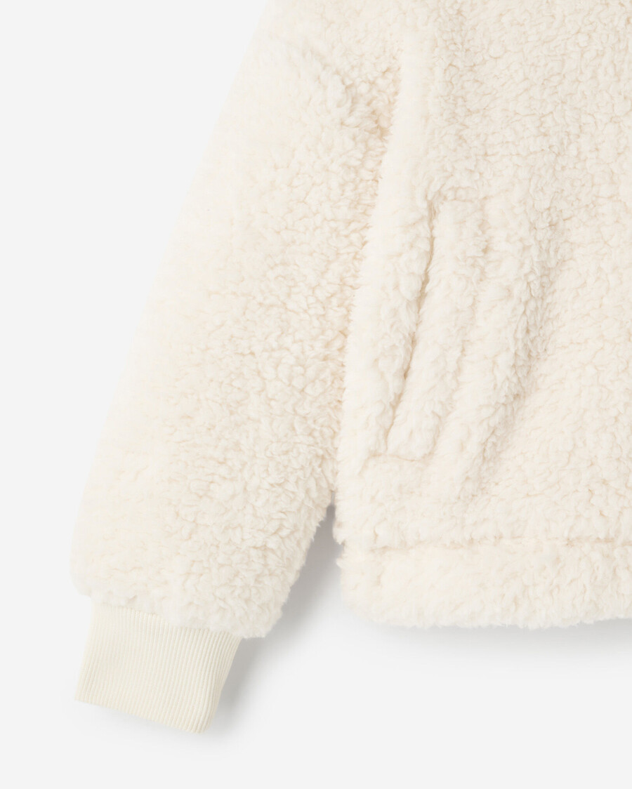 creekside shearling fleece-kapuzenjacke für kleinkinder mit durchgehendem reißverschluss