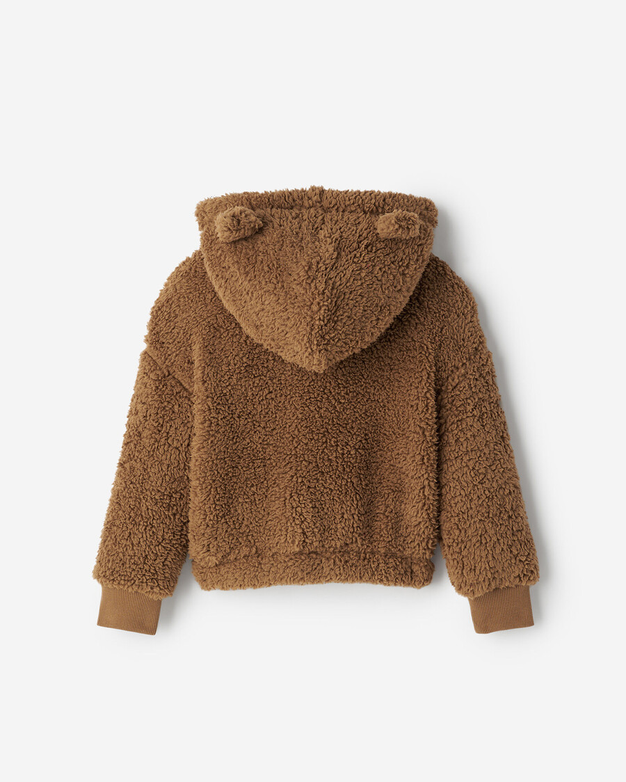creekside shearling fleece-kapuzenjacke für kleinkinder mit durchgehendem reißverschluss