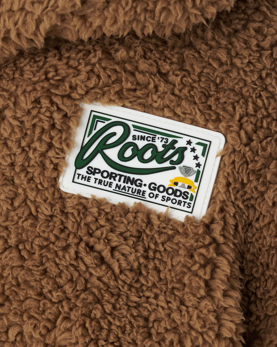 creekside shearling fleece-kapuzenjacke für kleinkinder mit durchgehendem reißverschluss