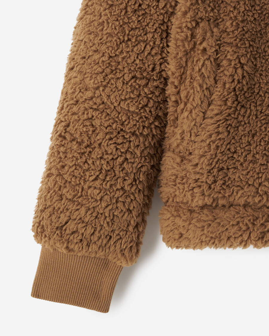 creekside shearling fleece-kapuzenjacke für kleinkinder mit durchgehendem reißverschluss