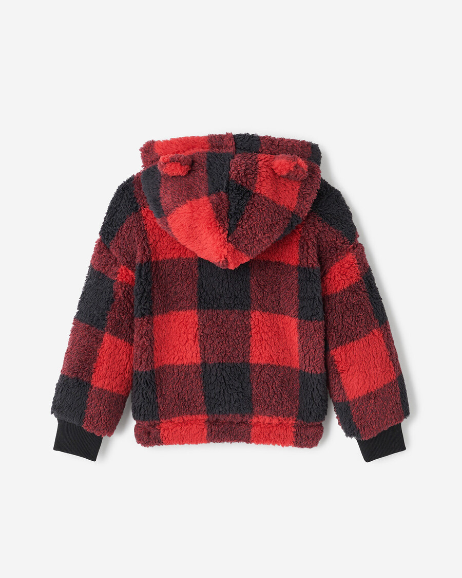 creekside shearling fleece-kapuzenjacke für kleinkinder mit durchgehendem reißverschluss
