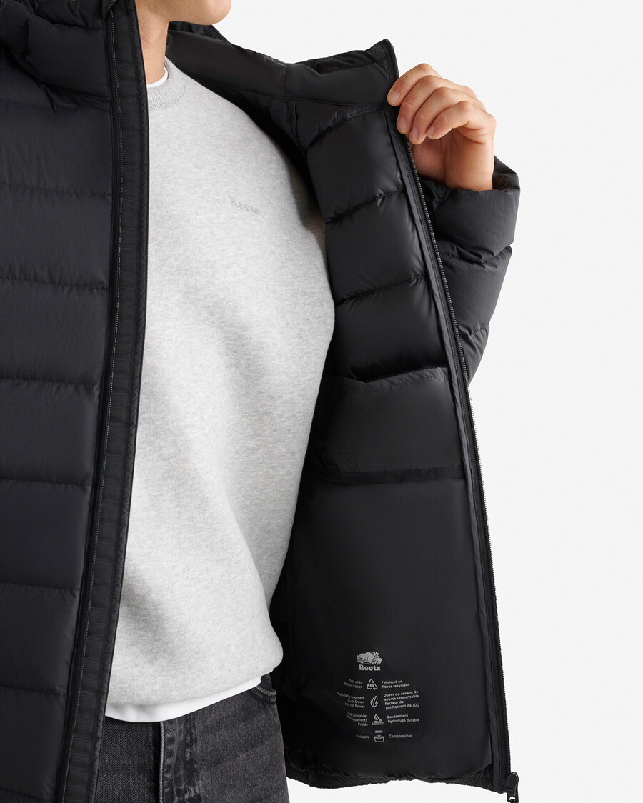 roots daunen-packbare jacke