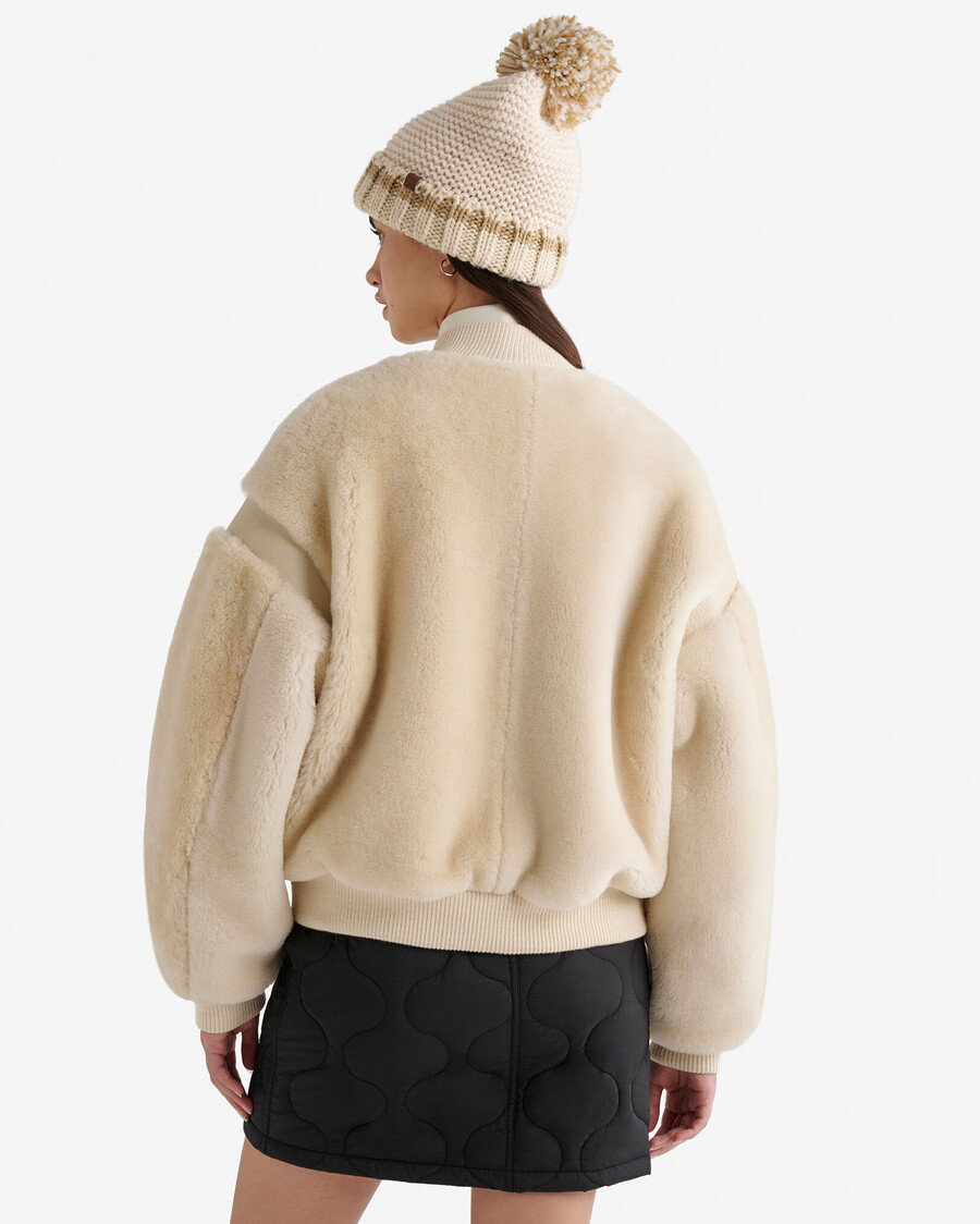 collegejacke mit lammfellfutter