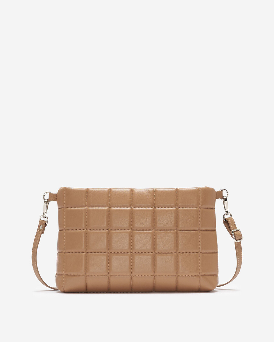 square puff clutch crossbody