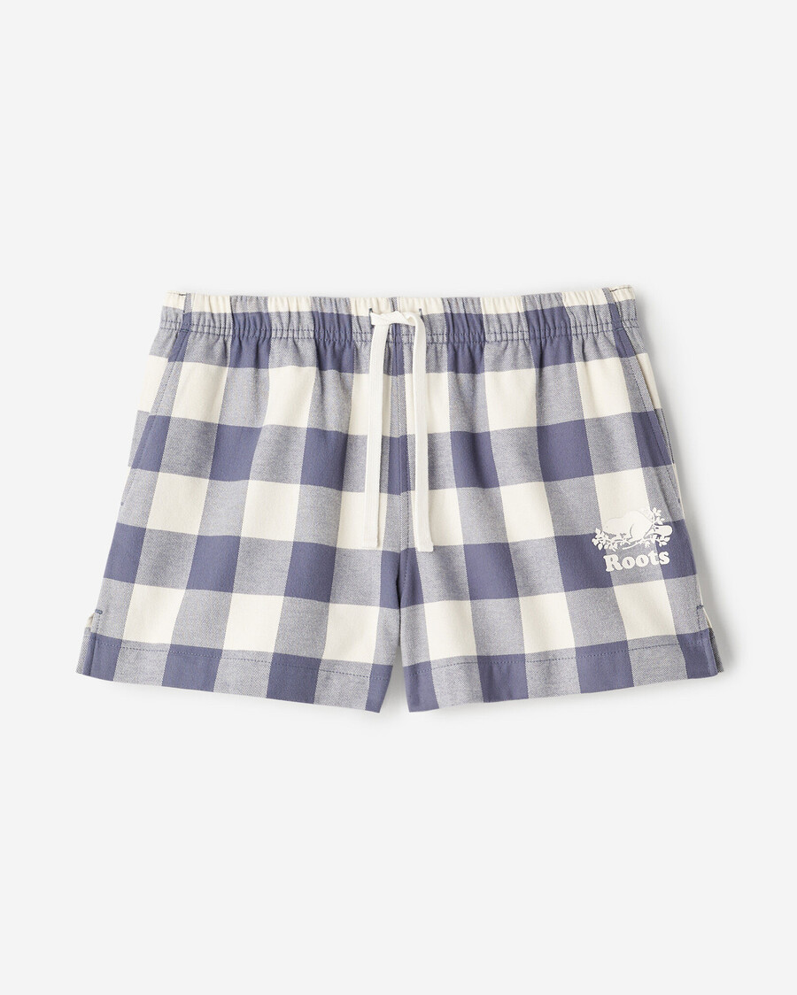 damen-pyjamashorts mit karomuster