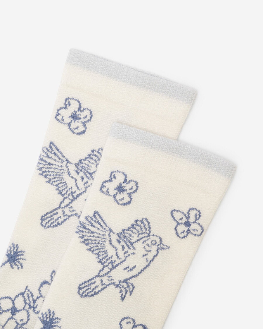 damen-socke mit blumenmuster