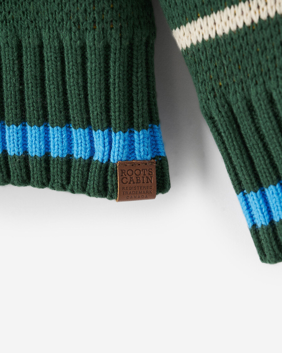 kinder-hüttenschal fair-isle-strickjacke