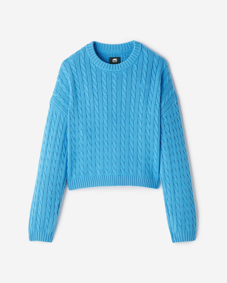 roots cable crew pullover