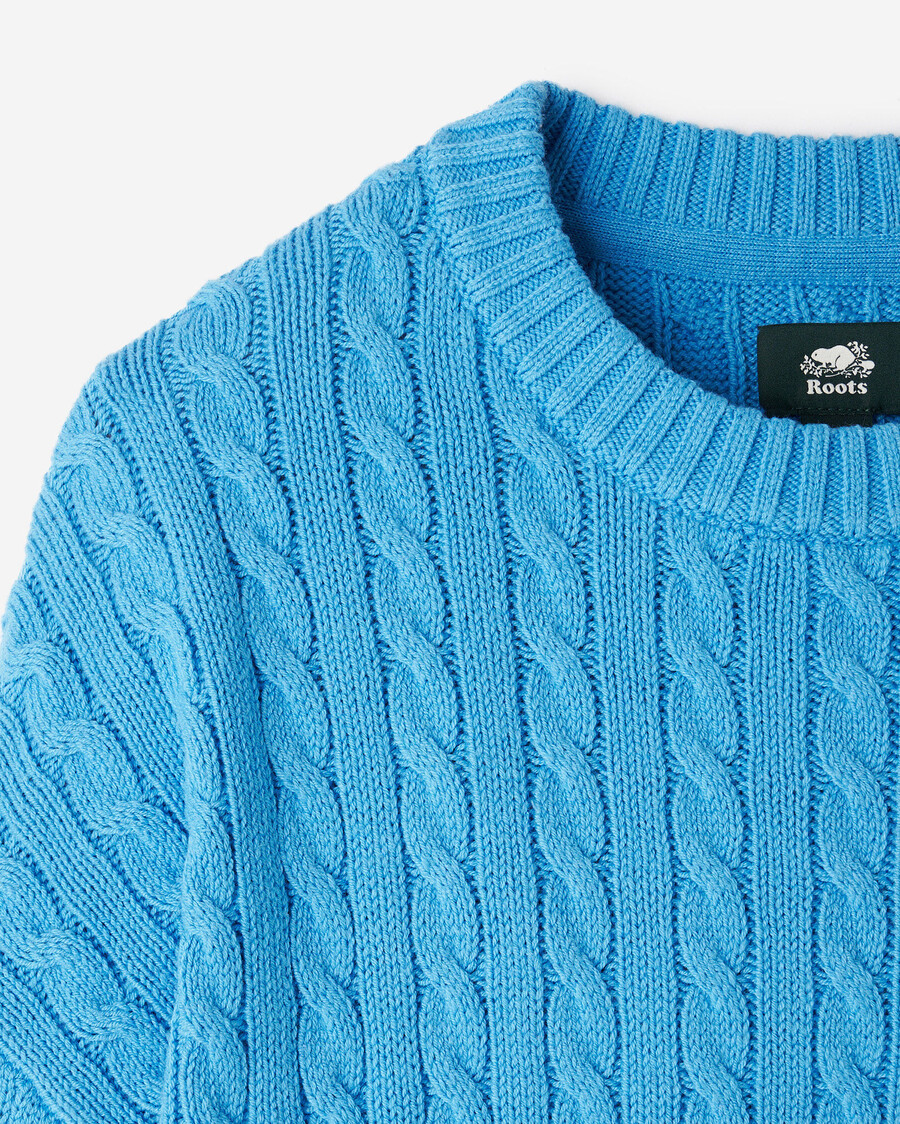 roots cable crew pullover