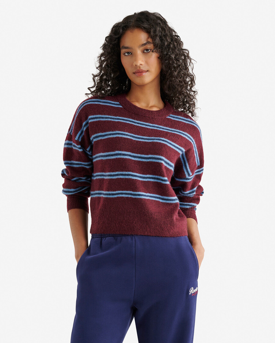 olivia stripe crew sweater