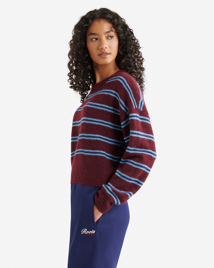 olivia stripe crew sweater