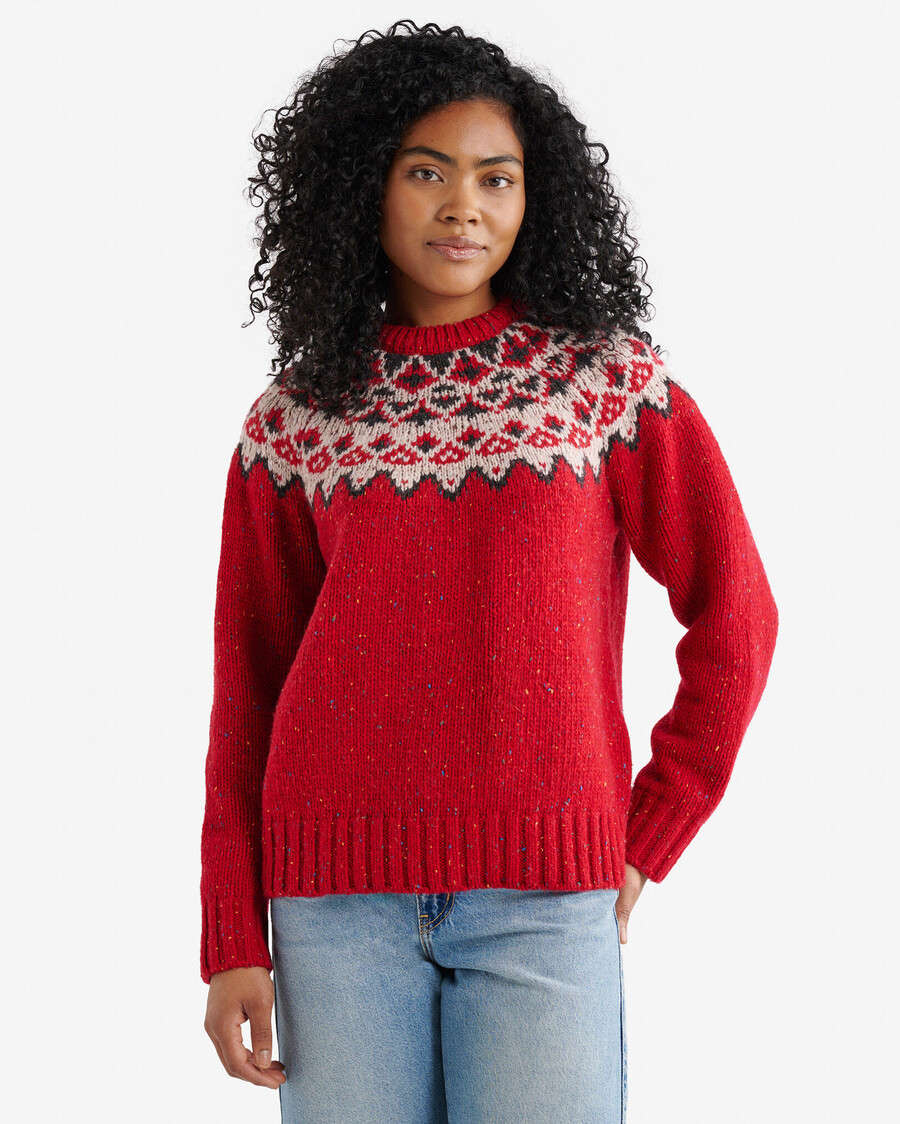 oversized fair isle pullover