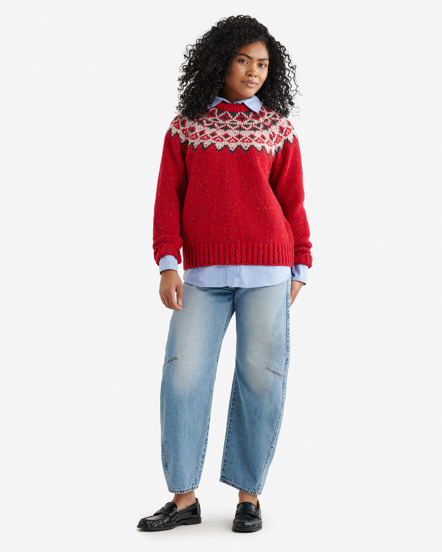 oversized fair isle pullover
