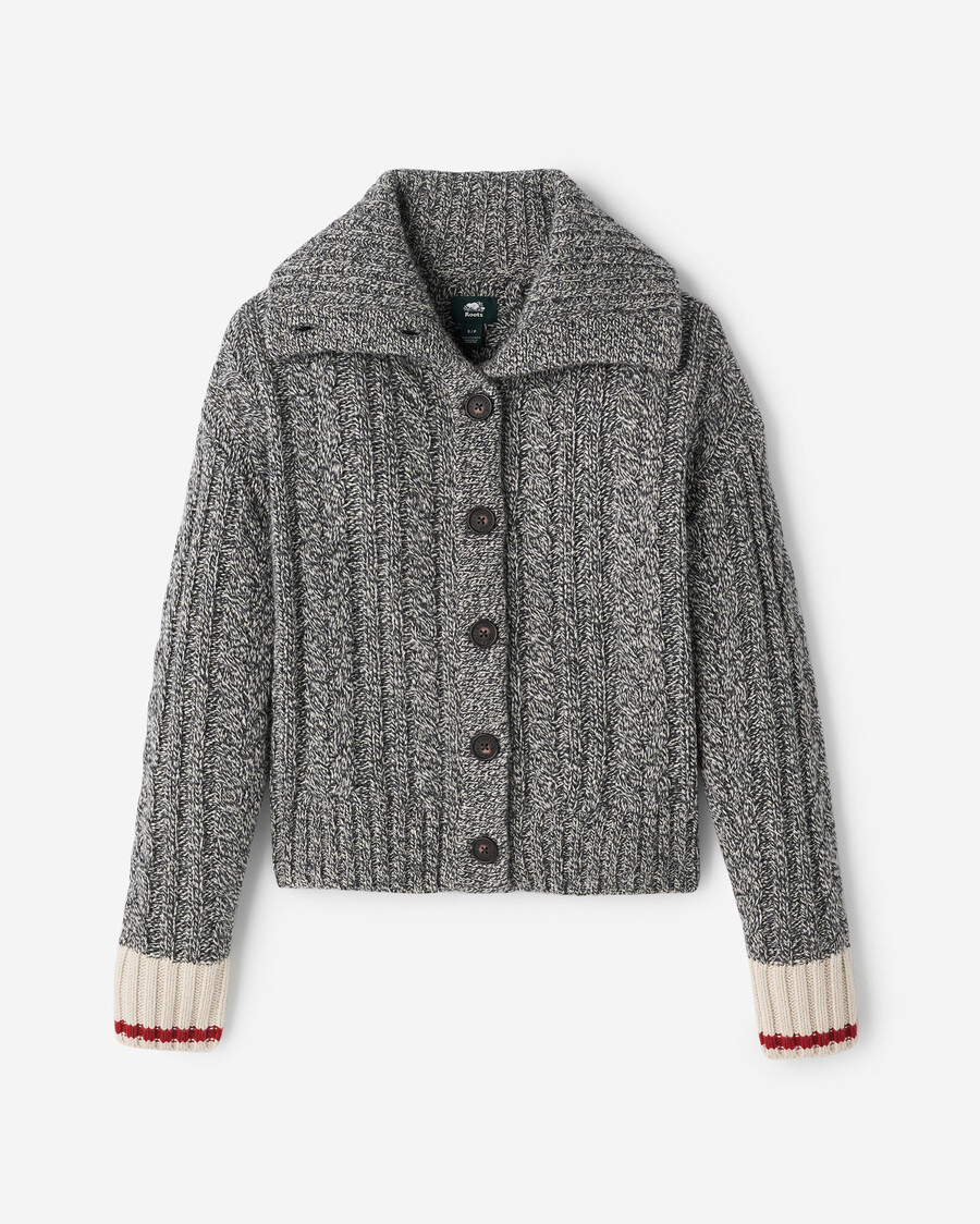 strickjacke mit kabinenkragen