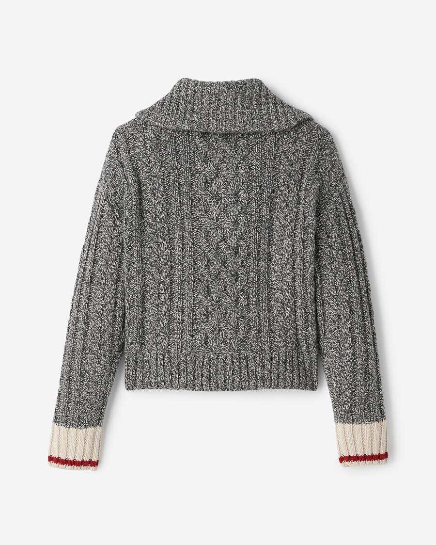 strickjacke mit kabinenkragen