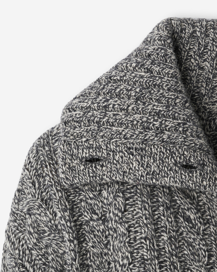 strickjacke mit kabinenkragen