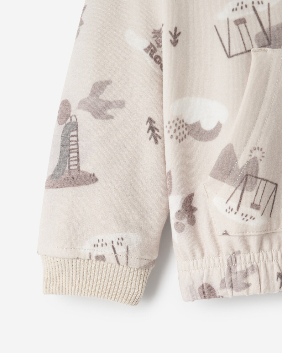 baby nature playground kapuzenpullover mit durchgehendem reißverschluss