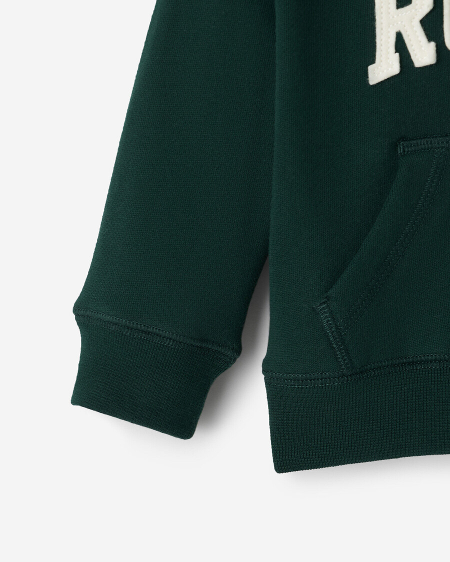 baby roots applikations-kapuzenpullover mit durchgehendem reißverschluss