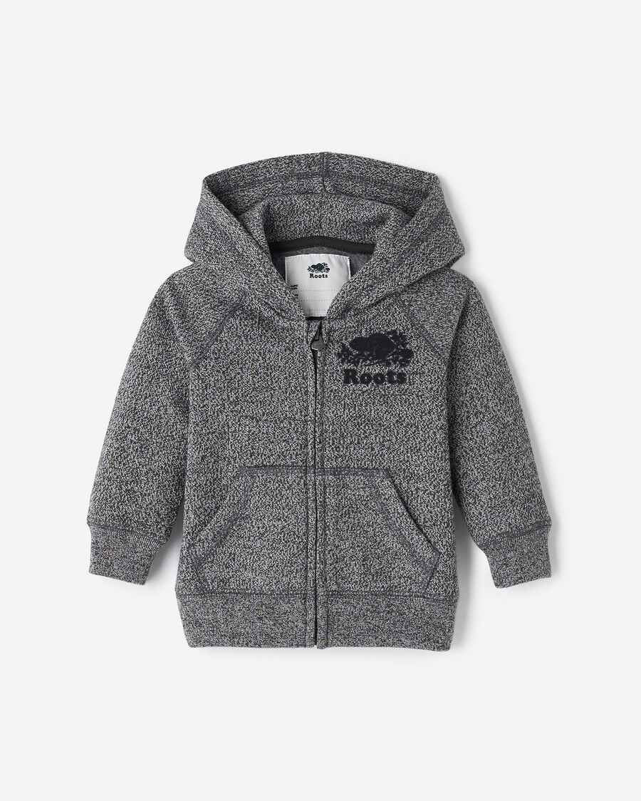 baby organic original kapuzenpullover mit durchgehendem reißverschluss