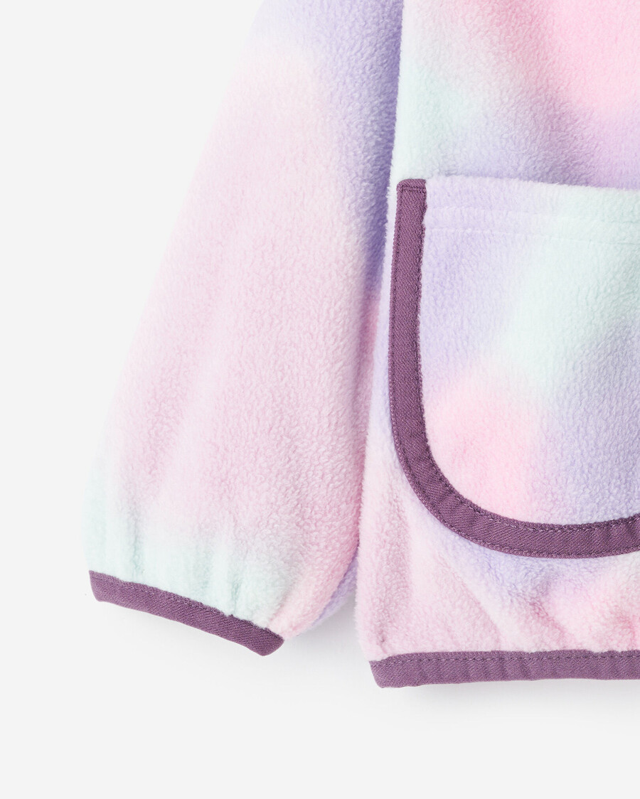 baby-mikrofleece-kapuzenpullover mit durchgehendem reißverschluss