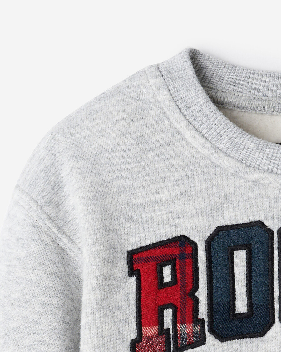 baby-sweatshirt mit karomuster und applikationen
