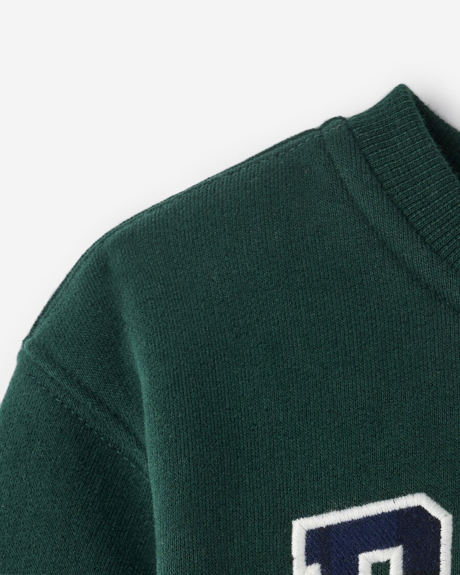 baby-sweatshirt mit karomuster und applikationen