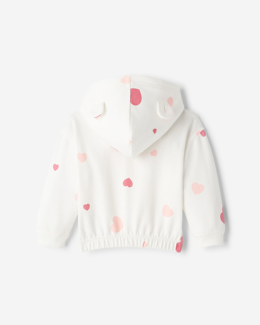 baby cozy love bear zip hoodie