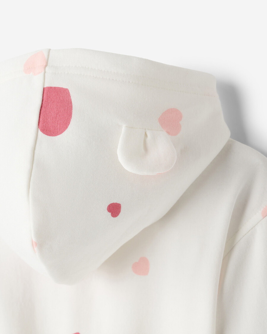 baby cozy love bear zip hoodie