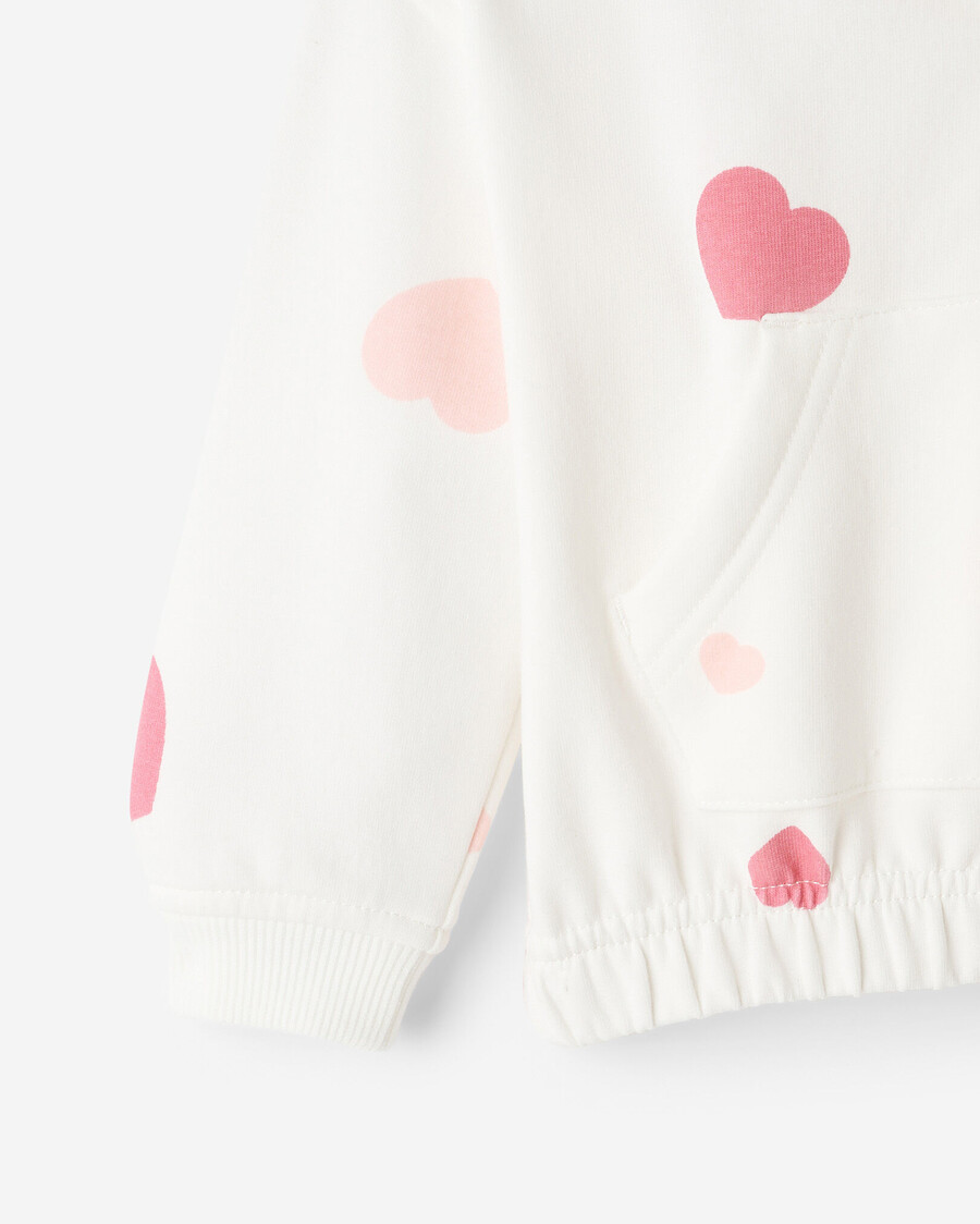 baby cozy love bear zip hoodie