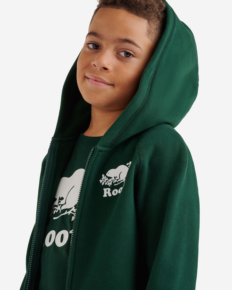 bio-kinder-kapuzenpullover mit durchgehendem reißverschluss