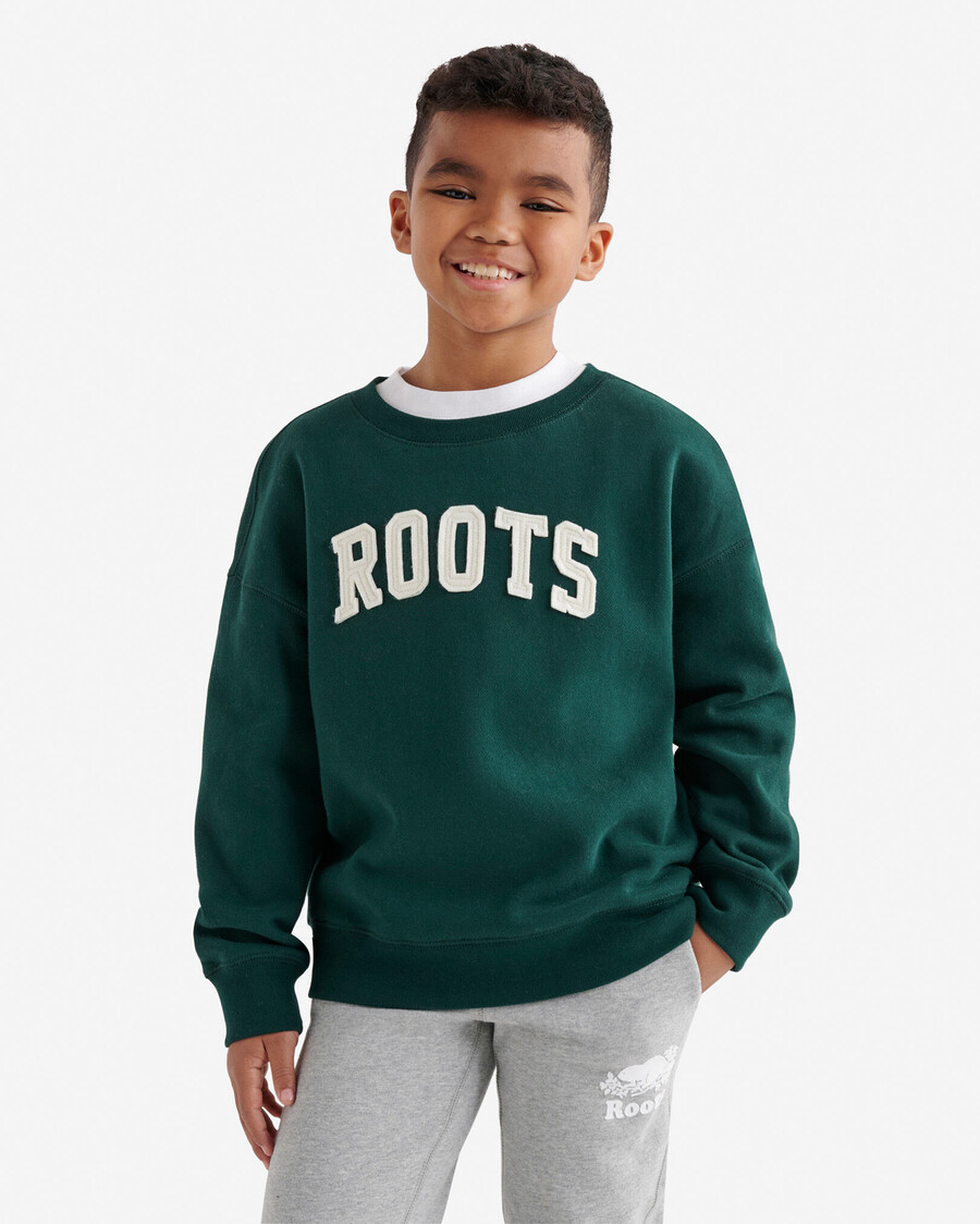 kinder-sweatshirt mit roots-applikationen