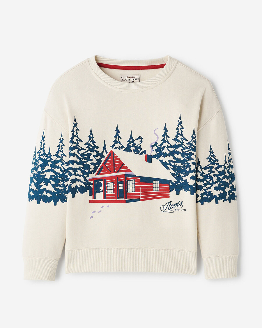 kinder-sweatshirt „cabin landscape crew