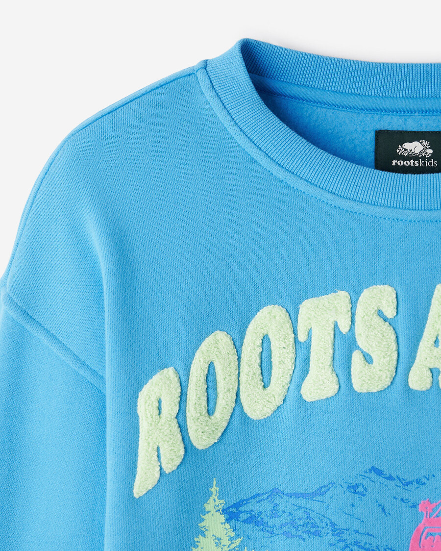 kinder-sweatshirt mit alpenlandschaft