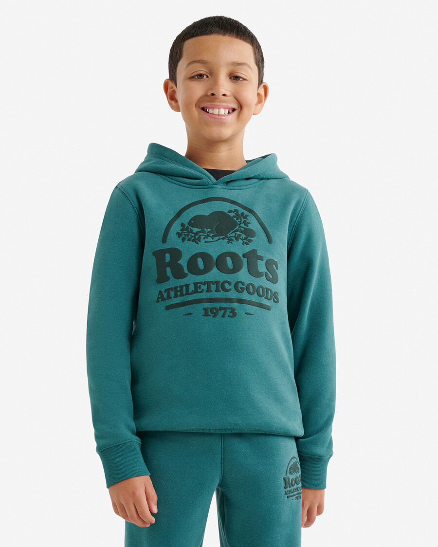 kinder-hoodie mit bibermotiv