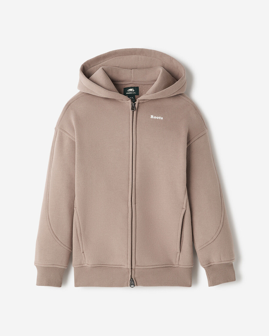 kinder-kapuzenpullover mit durchgehendem reißverschluss und wolkenmotiv